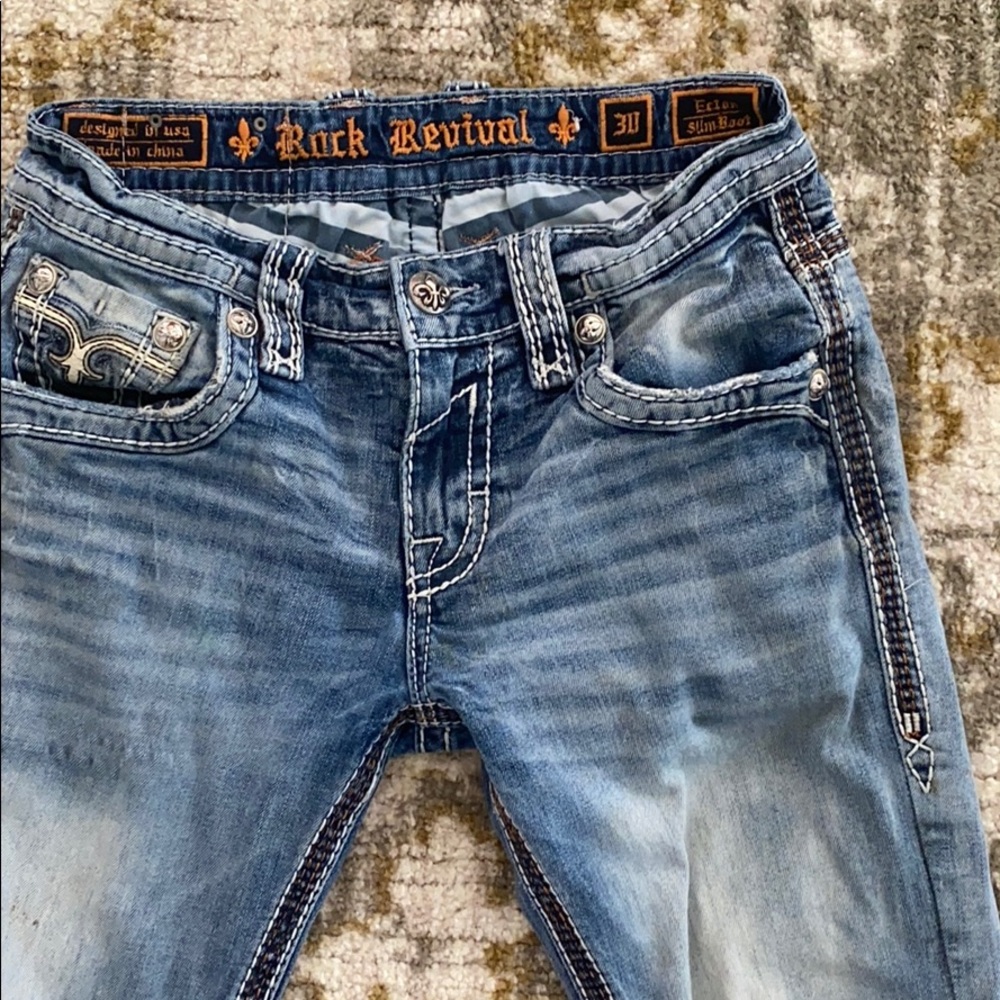 MENS Rock Revival Jeans Size 30 Slim Boot